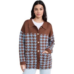 سترة Houndstooth للسيدات