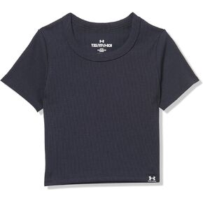 Under Armour Girls' Rival Ribbed Sleeve T-Shirt (Big Kid)