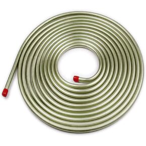 Brake Line Tube, 25 Feet 3/8" Galvanized Flexible Replacement Tubing Coil, Inverted Flare (0.028" Wall Thickness)
