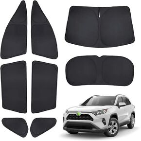 T TGBROS Privacy Sunshade Custom Fit for 2019-2023 2024 Volkswagen VW Jetta Accessories الزجاج الأمامي الجانبي للنافذة الخلفية مجموعة كاملة من ظلال الشمس للسيارة كتل قابلة للطي للأشعة فوق البنفسجية تحافظ على برودة سيارتك 7 قطع