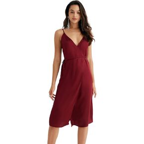 COLD POSH Women's 19mm Silk Slip Dress Luxury Summer Slips Chemise Sexy Sleeveless Dresses Elegant Slim Fit Tie Waist Dress