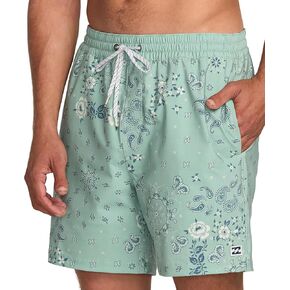 Billabong Good Times Layback Elastic Waist 16 Inch Swim Trunks (S-XL)