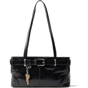 Vintage Shoulder Bag for Women Y2K Underarm Purse with Belt Buckle Small Satchel Tote Handbag