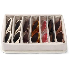 Bukere Sunglasses Organizer Tray, Adjustable Glasses Display Case for Multiple Pair, Eyeglasses Jewelry Storage for Women Men