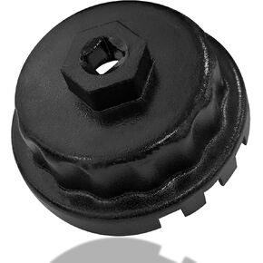 Oil Filter Wrench for Toyota, 64.5MM 14Flute Oil Filter Cap Wrenches Removal Tool, Oil Filter Socket Set Compatible with Toyota, Highlander, Lexus, RAV4, Camry, Tundra, Sienna 2.5-5.7L Engine