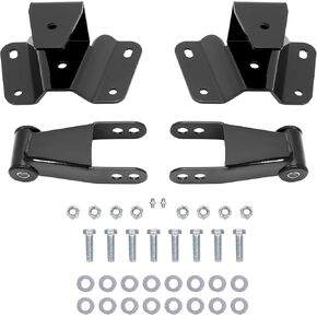 KUAFU 4" Lowering Shackles and Hangers Kit Compatible with 1973-1996 Ford F150 F100 Pickup Truck Drop Kit Leveling Lowering Shackles Hangers Kits