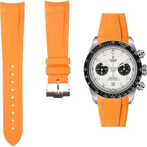 نطاقات مراقبة مطاطية متكاملة من طراز FKM متكامل مع Tudor Black Bay Diver Watches 41mm/GMT/Heritage Chrono 41mm 42mm - أحزمة بديلة - 22 مم - 79230 ، 79350 ، 79363 ، 79730