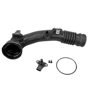 13717609811 Air Intake Hose Pipe Turbo Charger with Sensor Compatible with BMW 535i 640i 740i X5 X6 ActiveHybrid 5 ActiveHybrid 7 Air Intake Hose