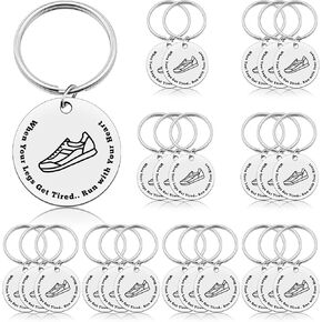 24 PCS Runner Inspirational Gifts Keychain Running Gift for Women Marath Marathon Runners Gifts Running Gift -keychain chain marathon for regners عيد ميلاد عيد ميلاد للعداء