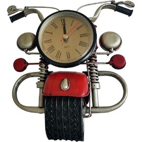 Berfutall-Motal Motorcycle Art Wall Decoration Desk Clock ، بطارية تديرها Home Decoration Gift for Bed Room Office Office Office