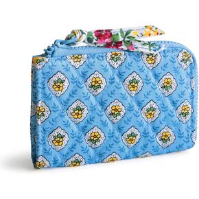 Vera Bradley Women's Premium Cotton Zip Card Pouch ID Case