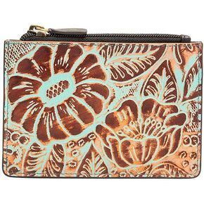 Myra Bag Phoolsome Leather Credit Card Holder - Embossed Compact Card Holder and Wallet for Women, Small Wallets as Birthday Gifts for Mom or Sister, Slim Design for Front Pocket Use, Ideal for Party
