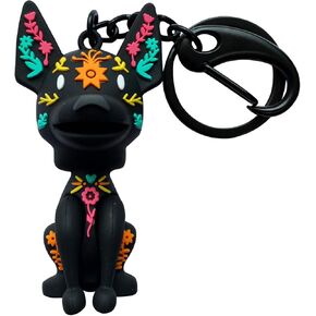 BY MEXICO Perro Xolo 3D Keychain, 2.8" Mexican Chilaquil Xolo Dog Character