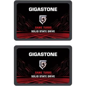 Gigastone Enterprise SSD 2TB NAS SSD Drive Cache (2-Pack) 24/7 متين TLC عالي التحمل مركز بيانات خادم الأعمال RAID شبكة تخزين مرفقة 2.5 بوصة SATA محركات الأقراص الصلبة الداخلية ذات الحالة الصلبة