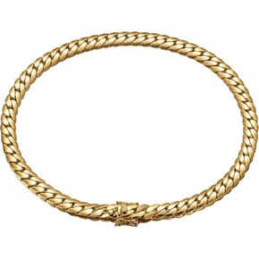 18K gold bracelet trendy accessories men and women flat Cuban bracelet mesh bracelet birthday, Thanksgiving, Christmas gifts