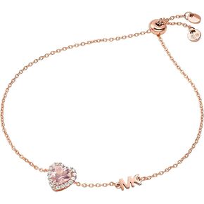 Michael Kors Women's 14k Rose Gold- Plated Sterling Silver Halo Slider Bracelet