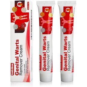 Wart Remover Fast Acting Gel – Maximum Strength Freeze Off Ointment for Genital Warts, Plantar Warts, Common Warts, Corns, and Flat Warts – 2 Pack-Red