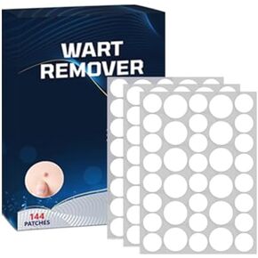 Wart Remover,Fast & Easy Operate Hydrocolloid Gel Waterproof Invisible Sticker,Suitable for All Skin,Friendly to New-User(144pcs)-a1