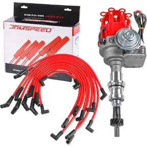 JDMSPEED New Red Cap Hei Distributor and Place Brade 289-302 for Ford Small Block