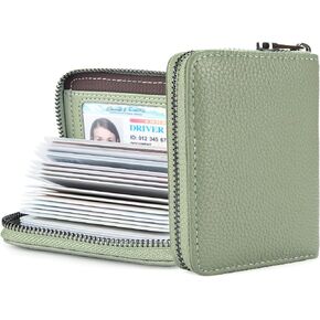 حامل بطاقة ائتمان من Suweibuke أصلي محفظة RFID حظر بطاقة آمنة CASE ID CASE WELTINGER SHIPPER WALLET (A-Light Green)