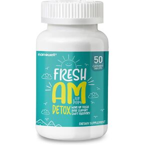 مكملات دعم صحة الكبد الطازجة AM - مع DHM و Milk Thchtle و Vitamin C و B1 و B2-50 مضغات من أجل التخلص من السموم والانتعاش