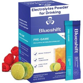 Pre-Game - Pre Drinking NAC Supplement, Electrolytes Powder Packets, Hydration Packets, Liver Support with Ginger, Cysteine, Milk Thistle, No Sugar Powder Sticks (10 Pack)