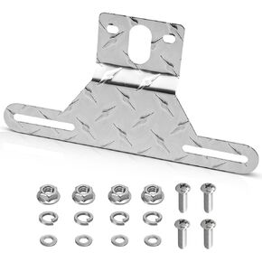 RED WOLF Trailer License Plate Light Holder Aluminum Utility License Plate Bracket for RV ATV Trailer Adjustable License Plate Metal License Plate Tag Frame Mounting Kit W/Stainless Steel Screw