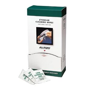 Allegro 0350 Eyewear Cleaning Wipes, 8" x 5" (Pack of 100)