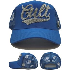 Cult of Individuality New Luxe Paisley Trucker Blue Era Snapback Hat