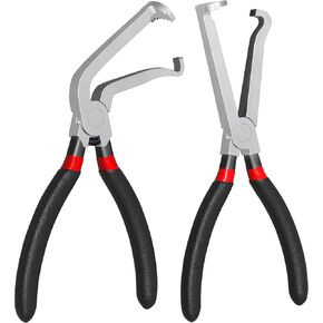 Electrical Disconnect Pliers Set with Electric Connector Separator and Gloves, 60°and Straight 37960 & 37980 Plier Automotive Tools Fuel Line Push Plugs Removal Car Repair Kit