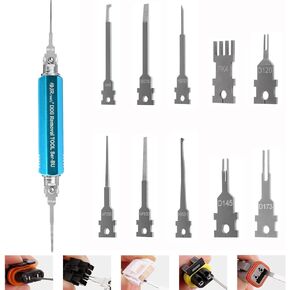 JRREEDY ST5349 مجموعة أدوات إزالة دبوس ، 24pcs أدوات مستخرج دبوس البديل ، أداة إطلاق طرفية كهربائية شاملة مجموعة لـ Deutsch ، AMP/TE ، Molex ، Delphi ، JST ، Harting Connectors