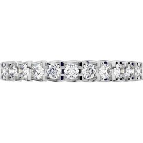 Clara Pucci 0.39 Ct Round Cut Diamond Dainty Minimalist Stackable Half Eternity Light Simple Solid 14K White Gold Everyday Womens Wedding Band Ring