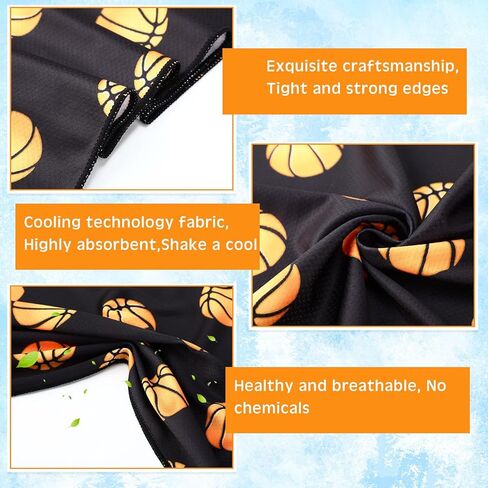 12 Pcs Cooling Towel 40 x 12 Inch Baseball Ice Towel Microfiber Football Towel Volleyball Towel Soccer Towel Softball Towel Fast Drying Towel for Gift Women Men in Kuwait