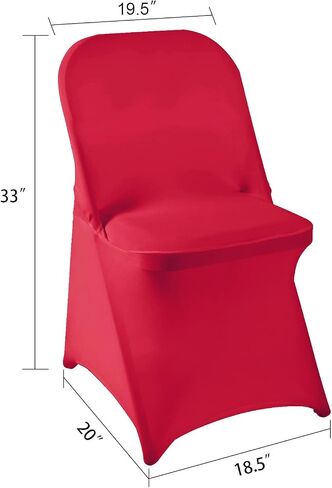 Howhic Folding Chair Covers for Party 12pcs, White Universal Spandex Chair Covers for Folding Chairs, Stretchy Fitted Chair Covers for Wedding, Party, Banquet, Conference (12pcs, White) in Kuwait