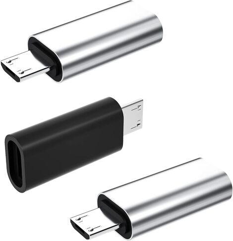 Micro USB Female to Lightning Male Adapter(3pack)Android Charge Cable Connector Charging & Data Sync Converter Port Compatible for Apple Iphone 13 12 11 Pro Max Mini Xs Se 7 X Xr 8 Plus 6 6s 5 5s Ipad in Saudi Arabia
