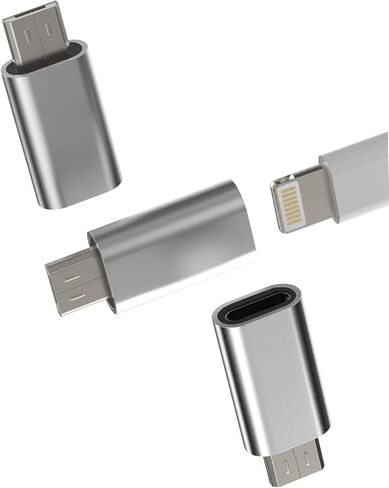 Micro USB Female to Lightning Male Adapter(3pack)Android Charge Cable Connector Charging & Data Sync Converter Port Compatible for Apple Iphone 13 12 11 Pro Max Mini Xs Se 7 X Xr 8 Plus 6 6s 5 5s Ipad in Saudi Arabia