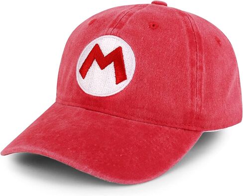 Mario Luigi Embroidered Pigment Dyed Cosplay Costume Ball Cap in Kuwait