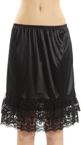 MELODY Double Lace Half Slip Satin Skirt Extender- 21" length in Kuwait
