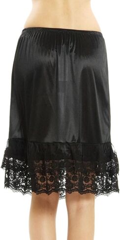 MELODY Double Lace Half Slip Satin Skirt Extender- 21" length in Kuwait