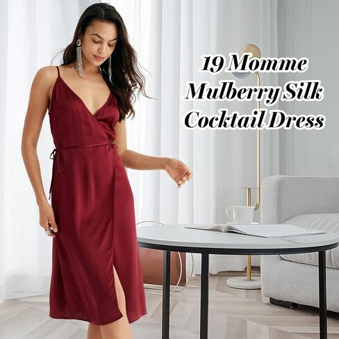 COLD POSH Women's 19mm Silk Slip Dress Luxury Summer Slips Chemise Sexy Sleeveless Dresses Elegant Slim Fit Tie Waist Dress in Saudi Arabia