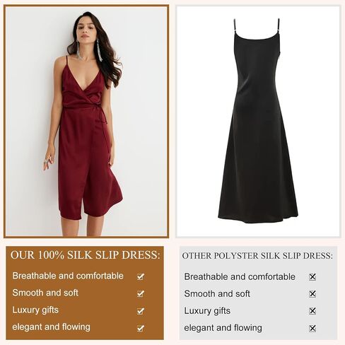 COLD POSH Women's 19mm Silk Slip Dress Luxury Summer Slips Chemise Sexy Sleeveless Dresses Elegant Slim Fit Tie Waist Dress in Saudi Arabia