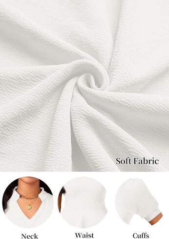 Womens Casual Summer Dresses Short Puff Sleeve V Neck A Line Wedding Guest Midi Dresses with Pockets in Saudi Arabia