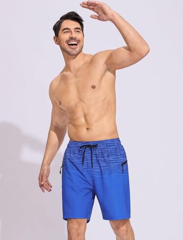 SILKWORLD Men Swim Trunks with Compression Liner 7" Bathing Suits Quick Dry Swimming Shorts with Zipper Pocket in Saudi Arabia