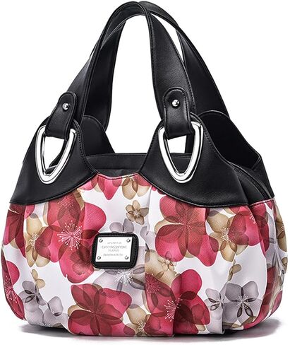 Fashion Vegan Leather Handbag for Women Multi Pocket Large Tote Bags Satchel Printed Purses Soft Hobo Bag in Kuwait