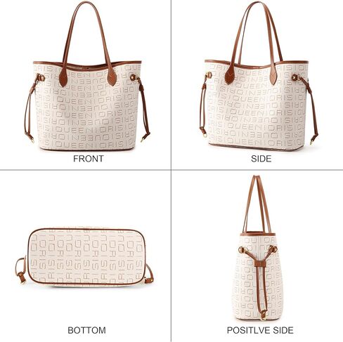 Queenoris Tote Bag for Women, Designer Fashion Purses Top Handle Satchel Large Capacity Classic Shoulder Bags in Kuwait
