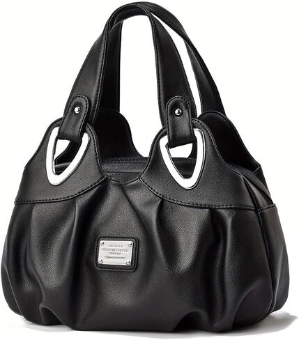 Fashion Vegan Leather Handbag for Women Multi Pocket Large Tote Bags Satchel Printed Purses Soft Hobo Bag in Kuwait