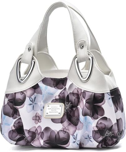 Fashion Vegan Leather Handbag for Women Multi Pocket Large Tote Bags Satchel Printed Purses Soft Hobo Bag in Kuwait