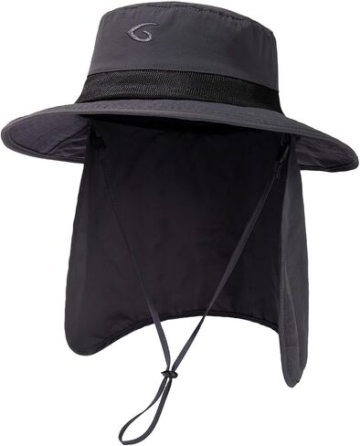Oversized XL XXL Men's UV 50 Waterproof Packable Mesh Neck Flap Sun Fishing Hat Bucket Bonnie Hiking in Saudi Arabia