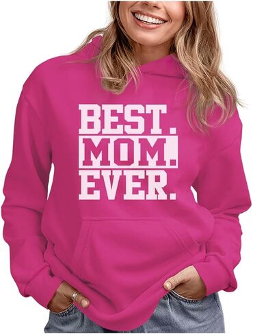 Tstars Best Mom Ever Hoodie Gifts for Wife New Mothers Moms Gift from Daughter Son Mother's Day Hoodies for Women in Saudi Arabia