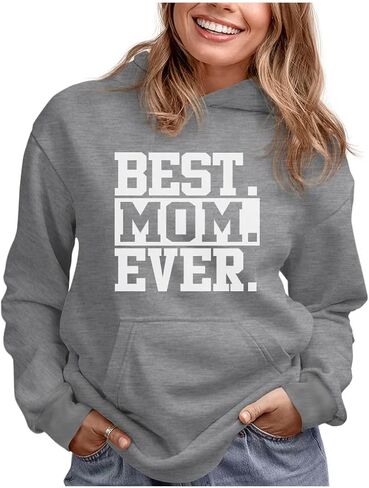 Tstars Best Mom Ever Hoodie Gifts for Wife New Mothers Moms Gift from Daughter Son Mother's Day Hoodies for Women in Saudi Arabia